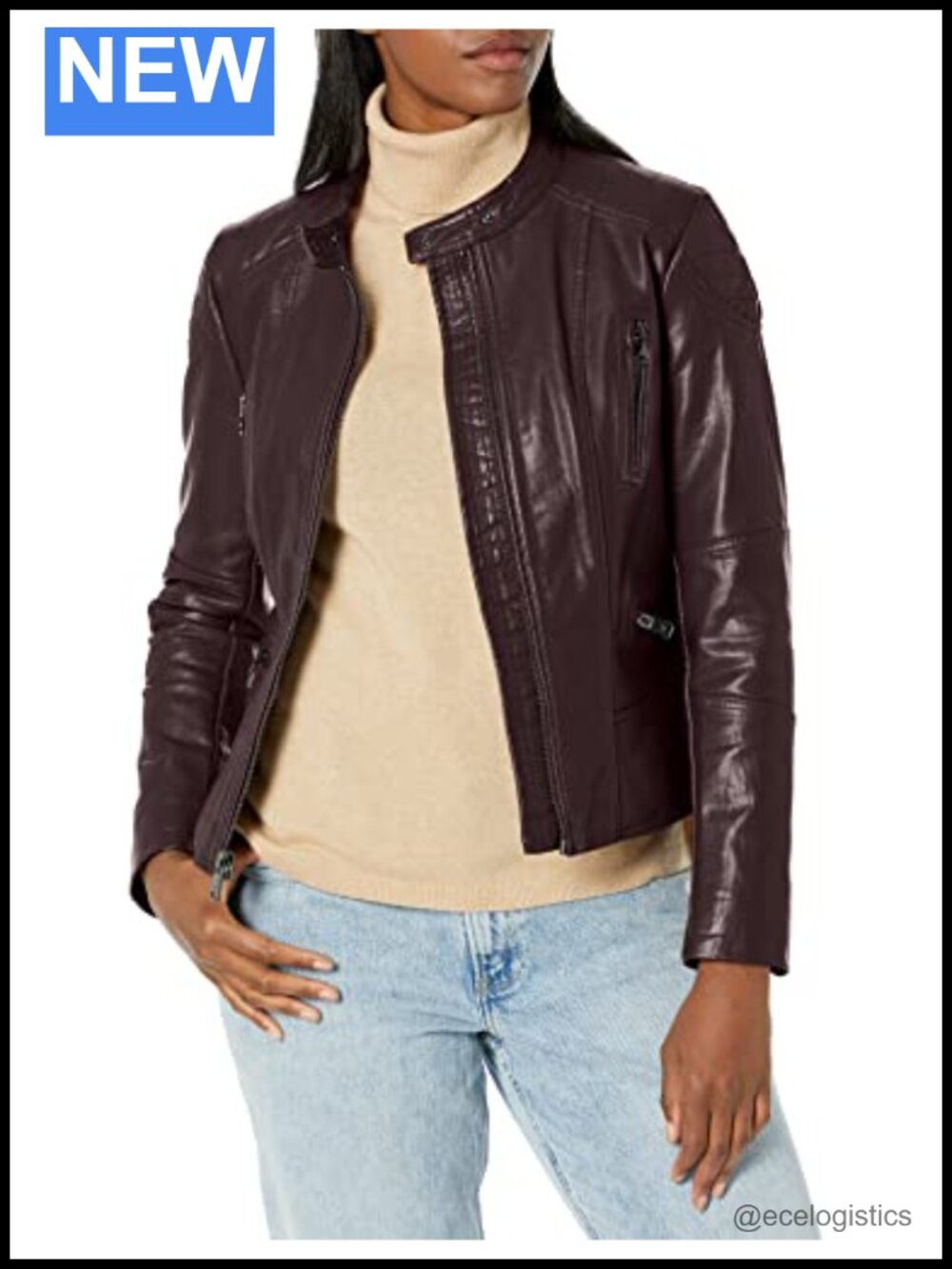 Women's Classic Short Moto Faux Leather Jacket